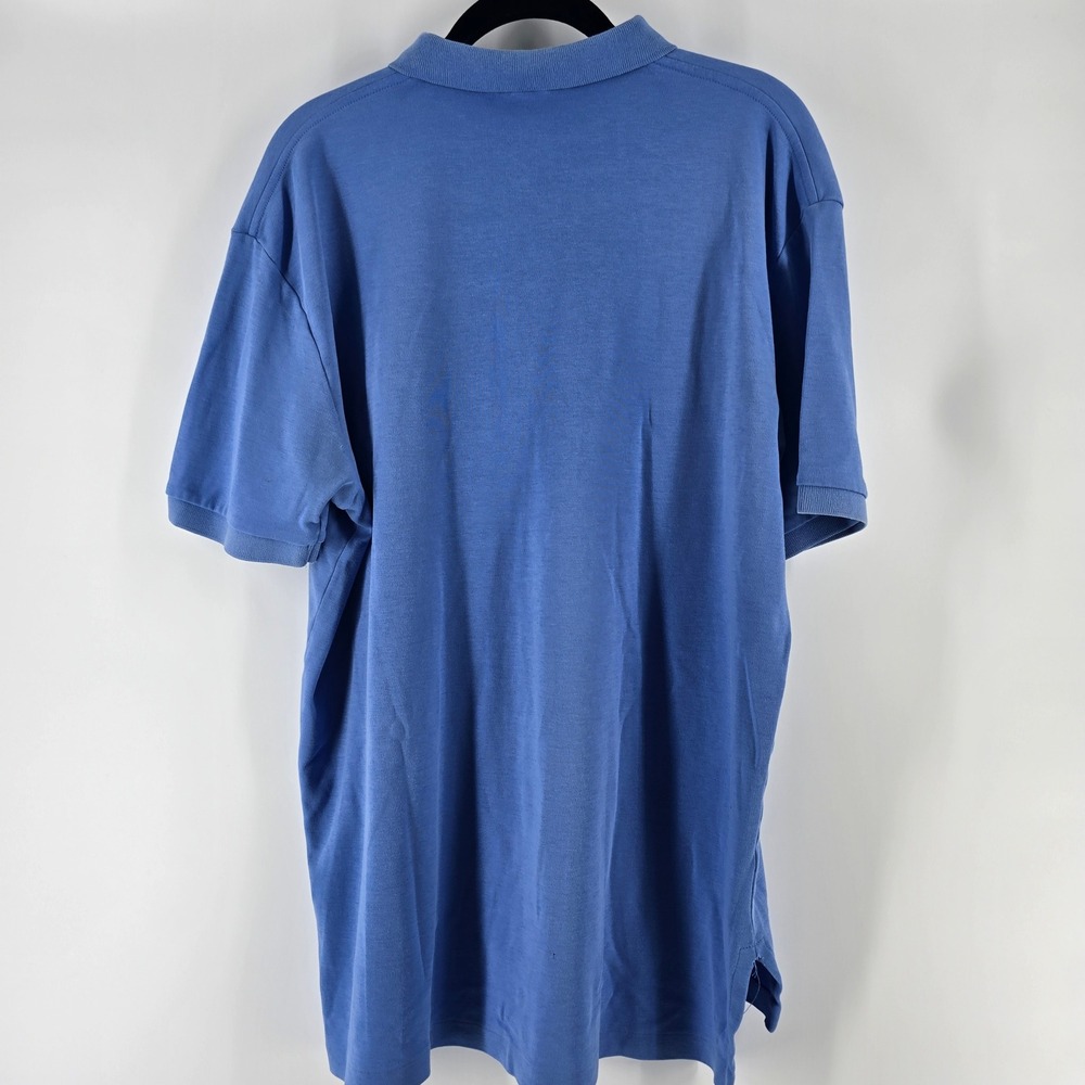 Polo Ralph Lauren Polo Shirt Mens Large Blue Yellow Pony Short Sleeve Jersey - Picture 4 of 12